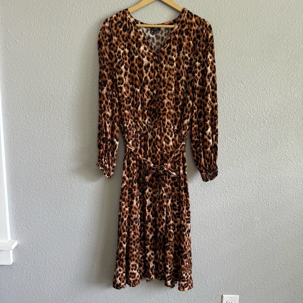 Talbots Button Front Animal Print Size 16 Euc - image 1